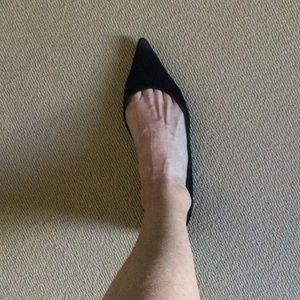 Christian Louboutin black suede flats